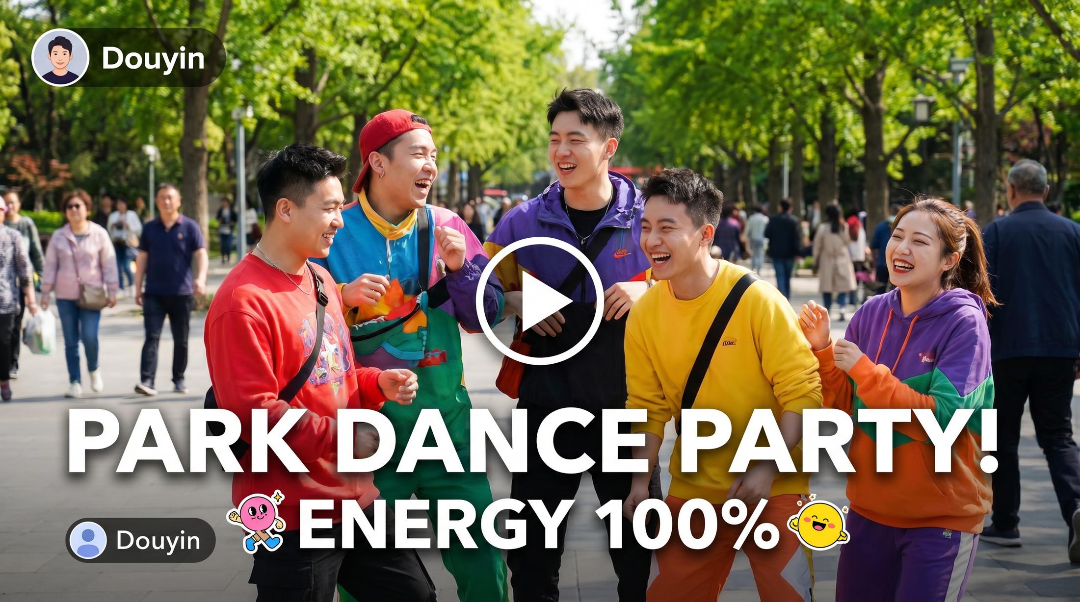 情侣视频视频：户外街舞快闪短视频